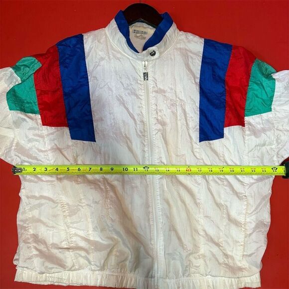 Vintage Sergio Tacchini Womens Multicolor Windbreaker Jacket Size 10 - Picture 11 of 12